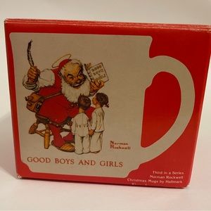 Hallmark Norman Rockwell Christmas Holiday Mug 1989